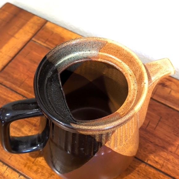 Vintage 70's Stoneware Pottery Teapot Tea Pot with Dipped Glaze - Robert Maxwell - Picture 5 of 7